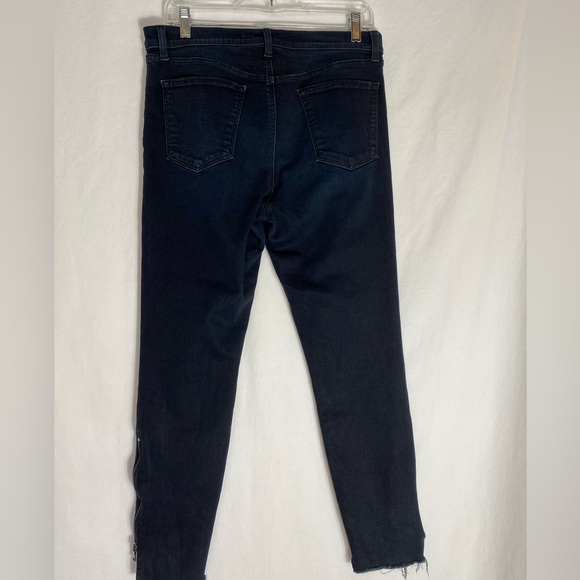 J Brand Alana High Rise Crop Skinny Jeans size 31 zip front zip ankle dark wash - Picture 12 of 16